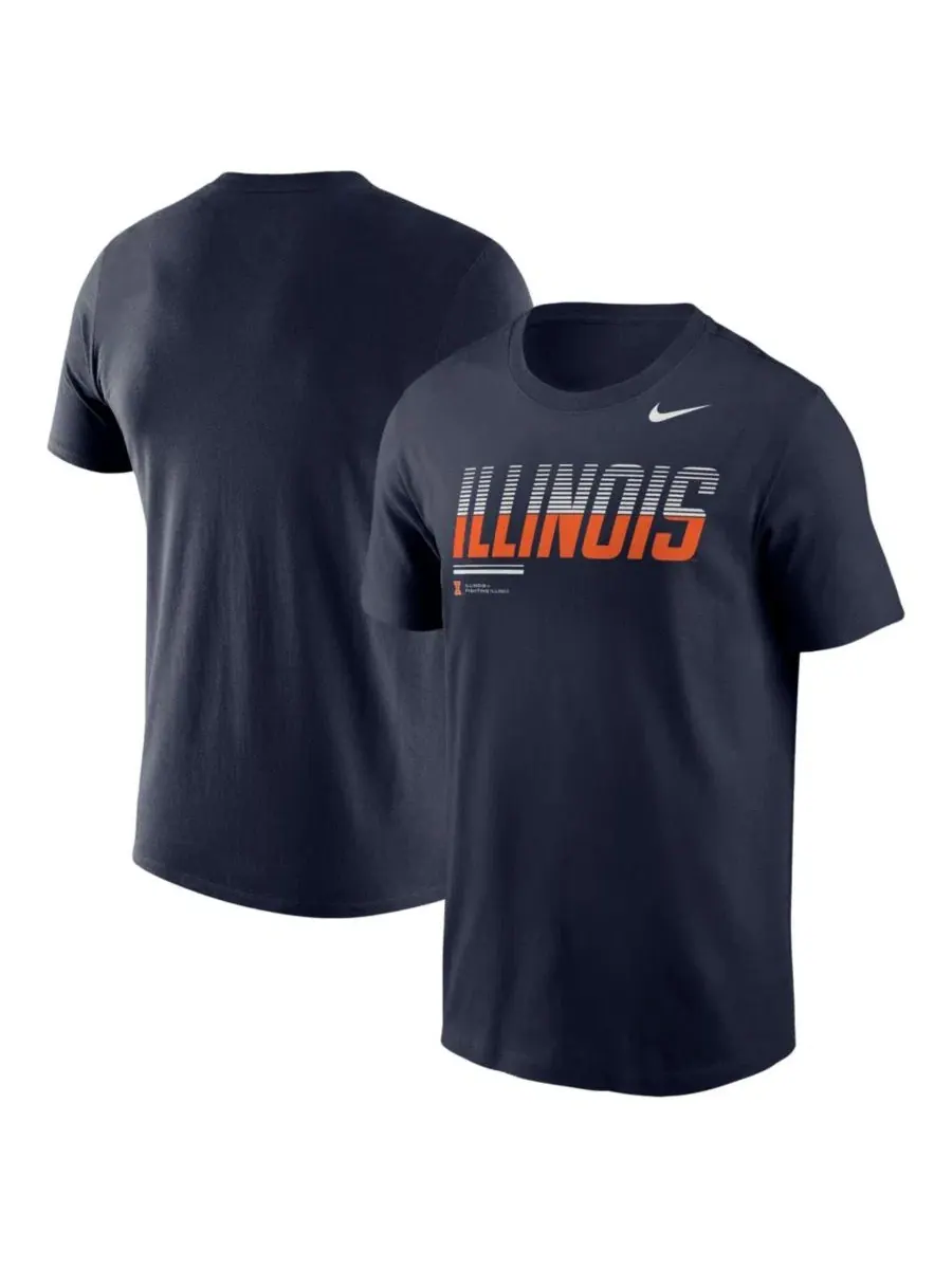 Футболка с принтом Illinois Fighting Illini 2026 Sideline Wordmark Legend Dri-FIT Nike