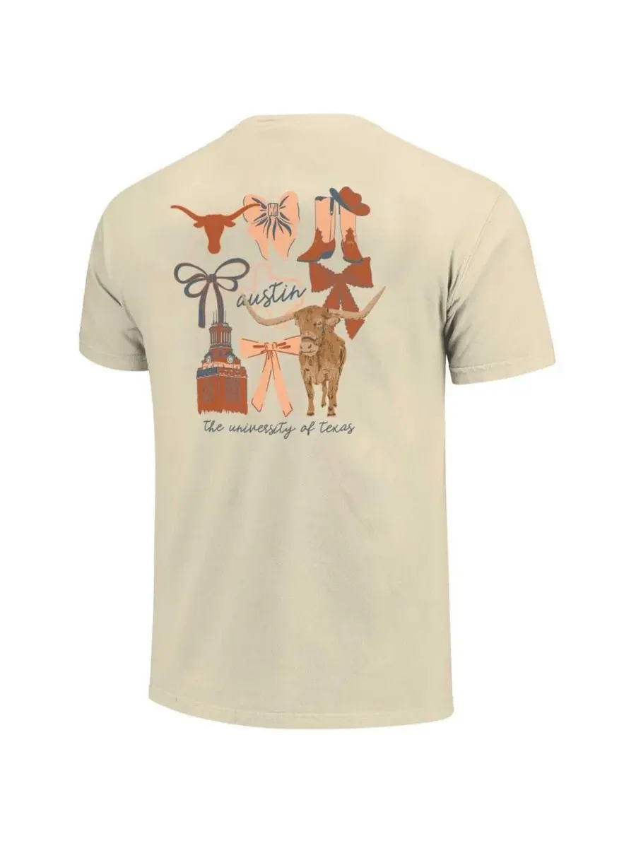 Футболка с принтом Texas Longhorns Coquette Image One — изображение 2 из 3, прозрачный