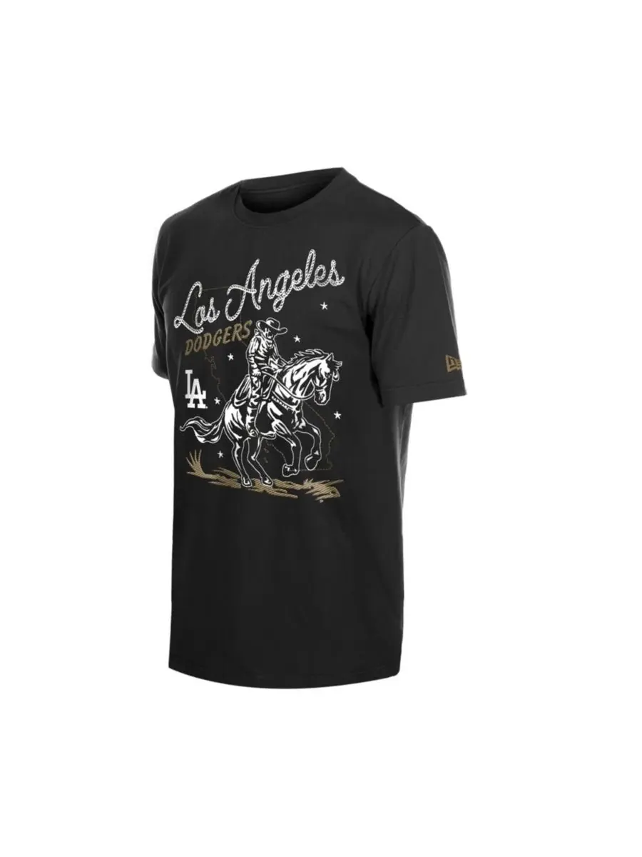 Футболка с принтом Los Angeles Dodgers Injection Lifestyle Urban Ranchwear New Era — изображение 3 из 4, черный