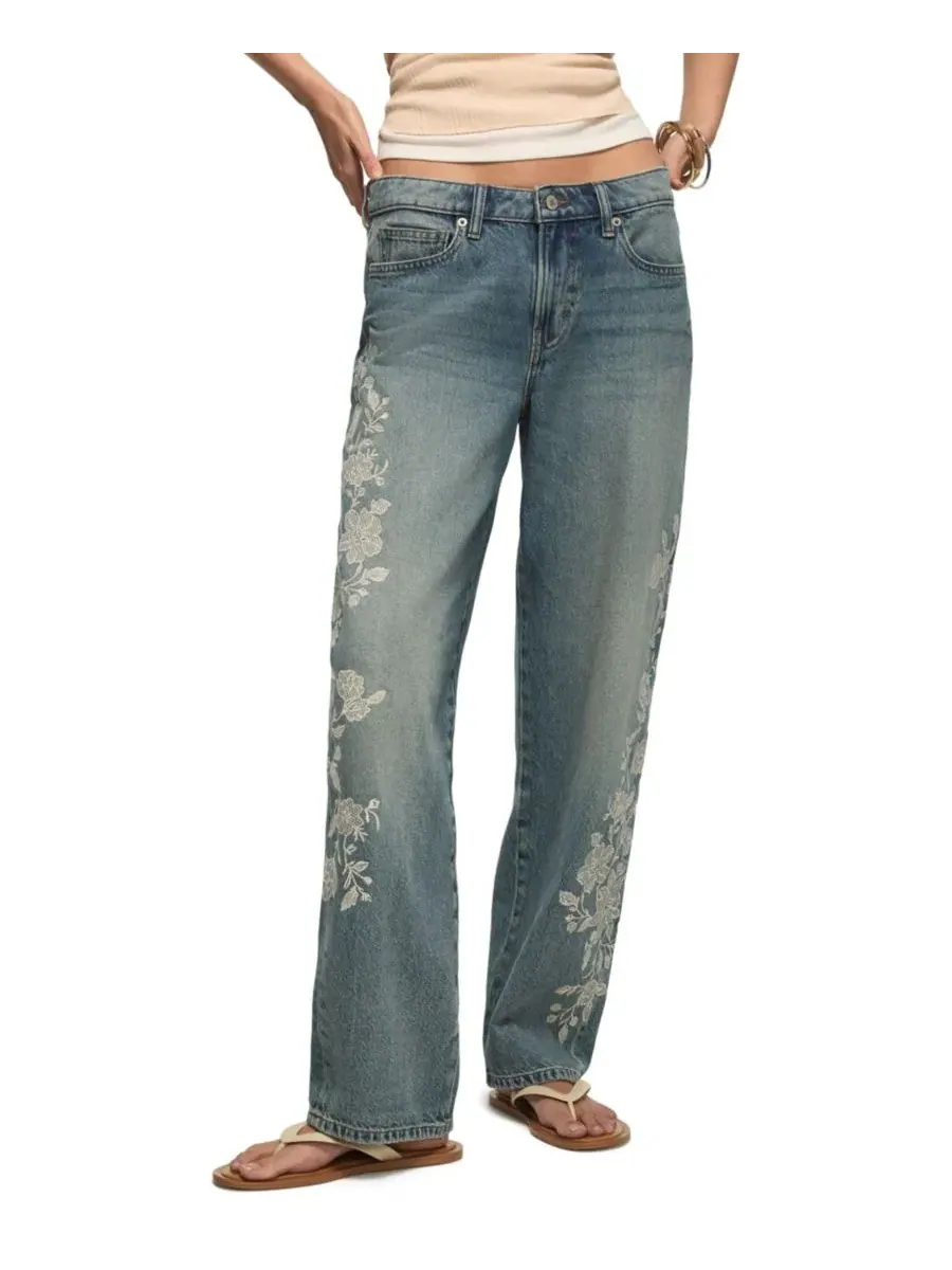 Джинсы свободного кроя с заниженной талией Legend Women's Relaxed-Fit Low-Rise Baggy Jeans Lucky