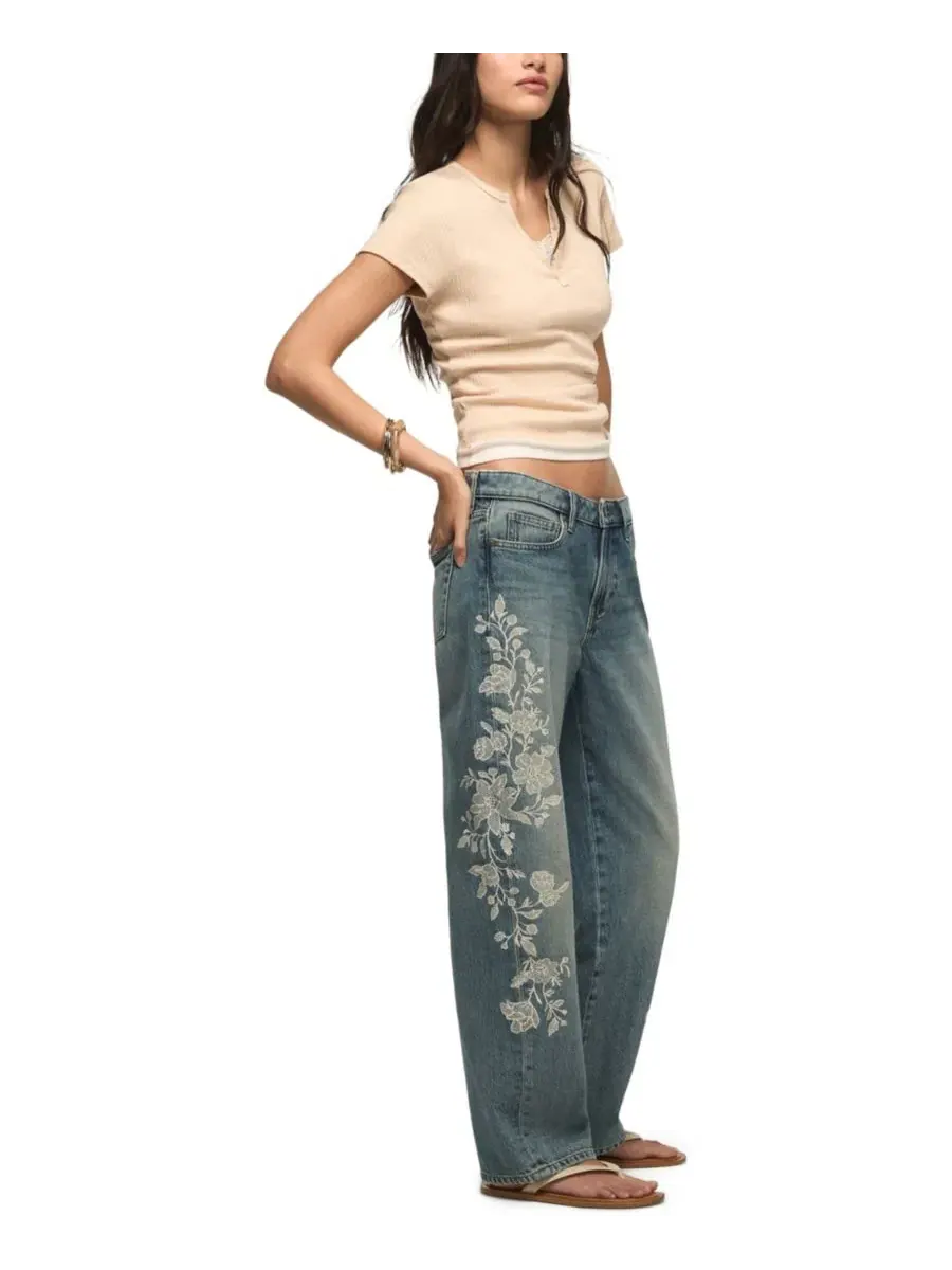 Джинсы свободного кроя с заниженной талией Legend Women's Relaxed-Fit Low-Rise Baggy Jeans Lucky — изображение 2 из 6