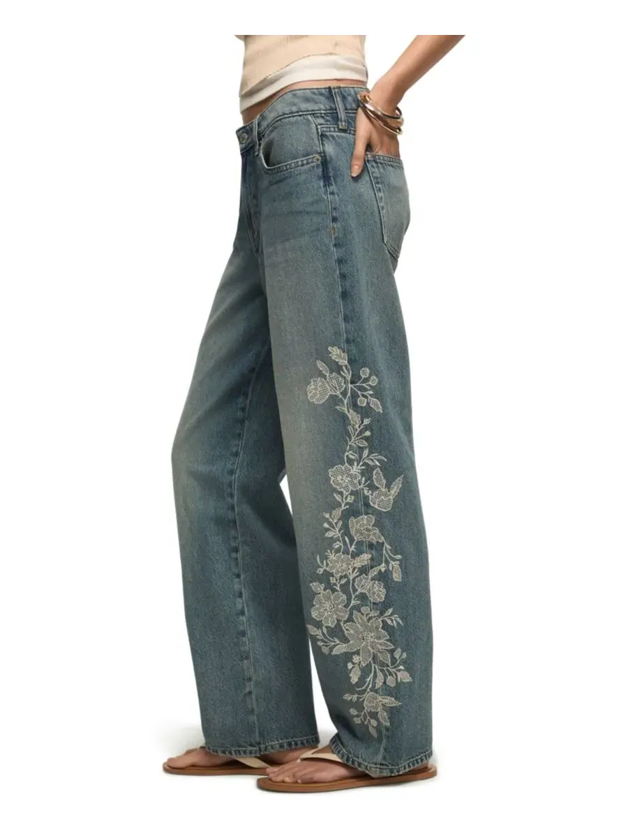 Джинсы свободного кроя с заниженной талией Legend Women's Relaxed-Fit Low-Rise Baggy Jeans Lucky — изображение 3 из 6