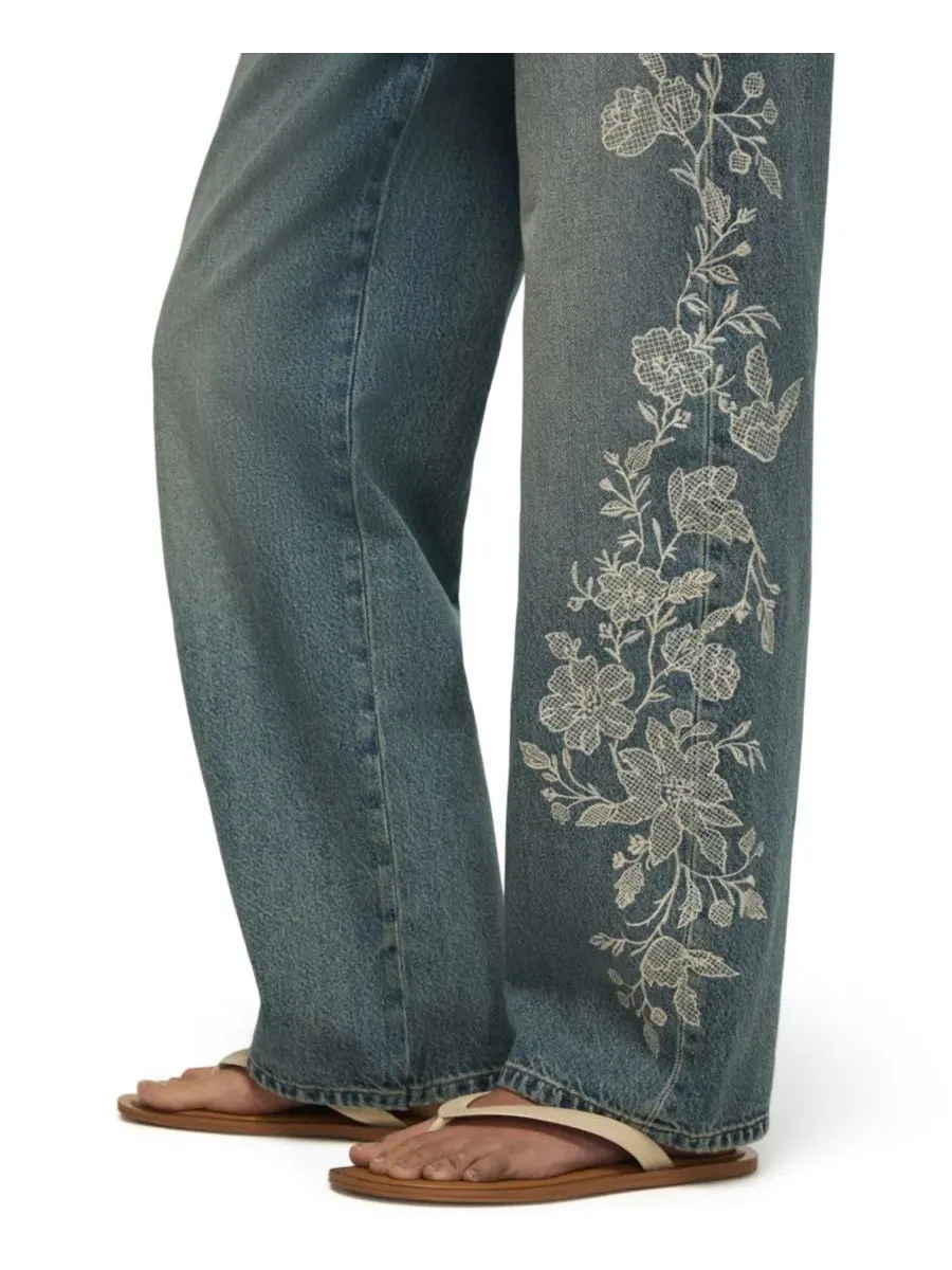 Джинсы свободного кроя с заниженной талией Legend Women's Relaxed-Fit Low-Rise Baggy Jeans Lucky — изображение 4 из 6
