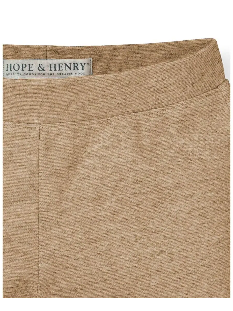 Брюки с манжетами на пуговицах Hope & Henry, Camel Heather — изображение 2 из 5