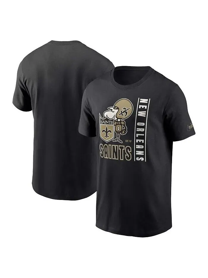Мужская черная футболка New Orleans Saints Lockup Essential Nike — изображение 1 из 1