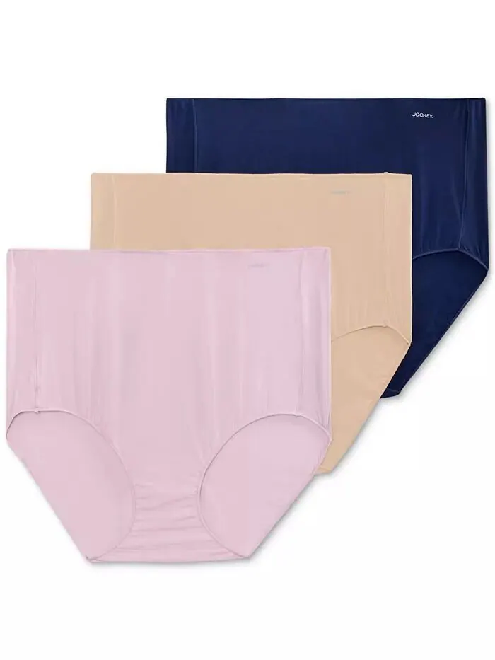 Женские трусики-боксеры 3 шт. No Panty Line Promise Tactel Brief 1877 Jockey