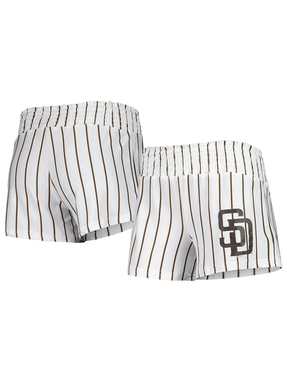 Женские белые шорты для сна в тонкую полоску San Diego Padres Reel Concepts Sport