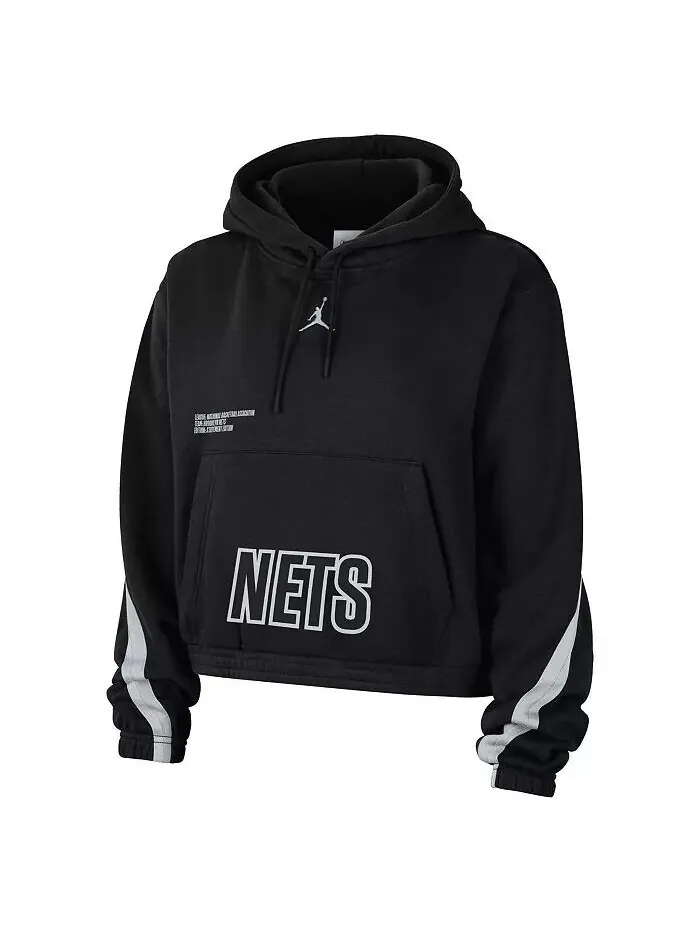 Женский черный пуловер с капюшоном Brooklyn Nets Courtside Statement Edition Jordan — изображение 3 из 3