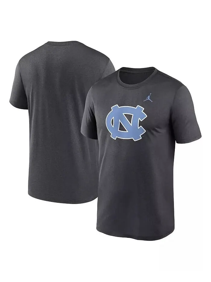 Футболка мужская антрацитовая North Carolina Tar Heels Primetime Legend с логотипом Jordan
