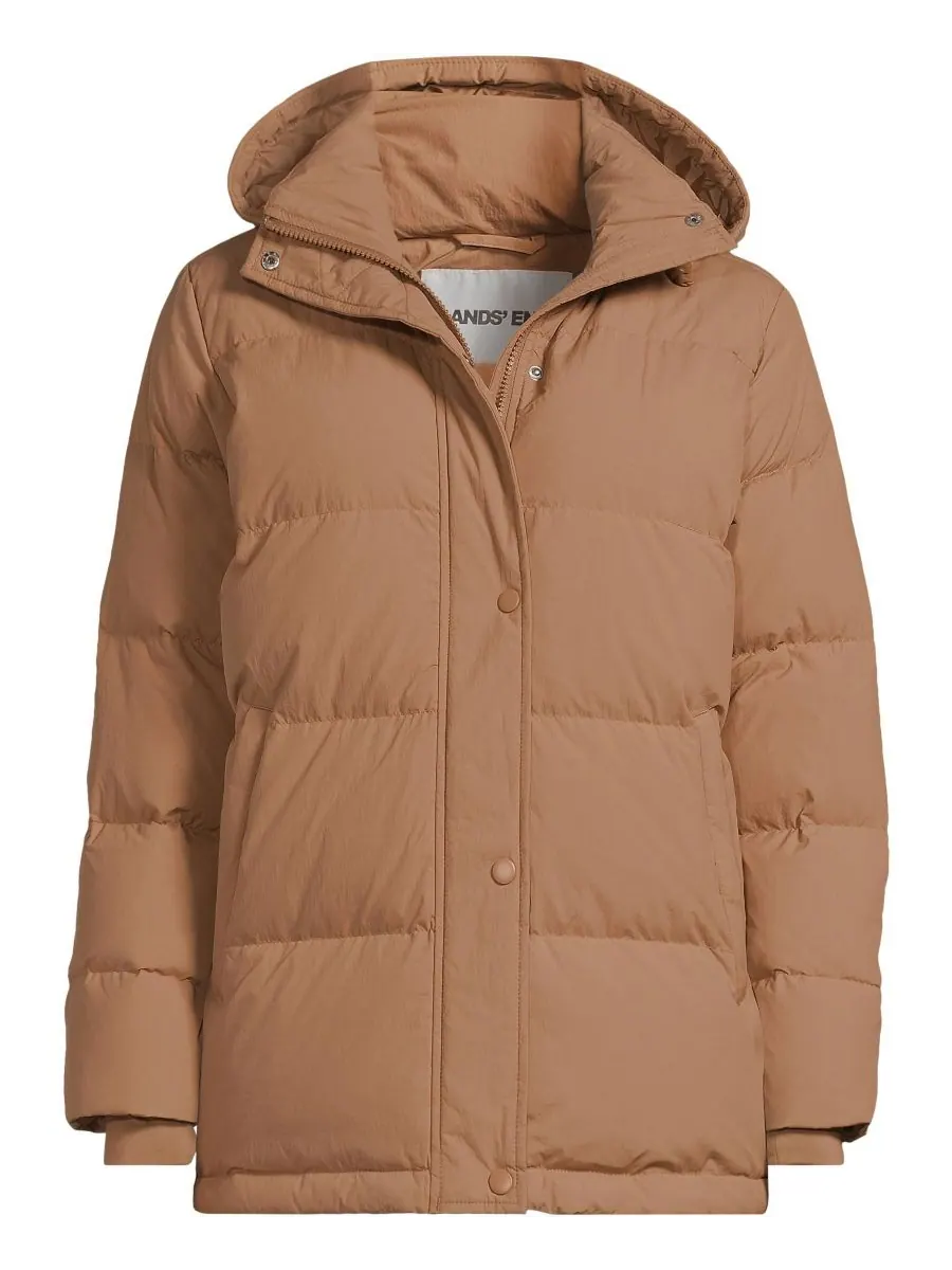 Женская пуховая куртка Max 600 Lands' End, Toasted peanut — изображение 3 из 4
