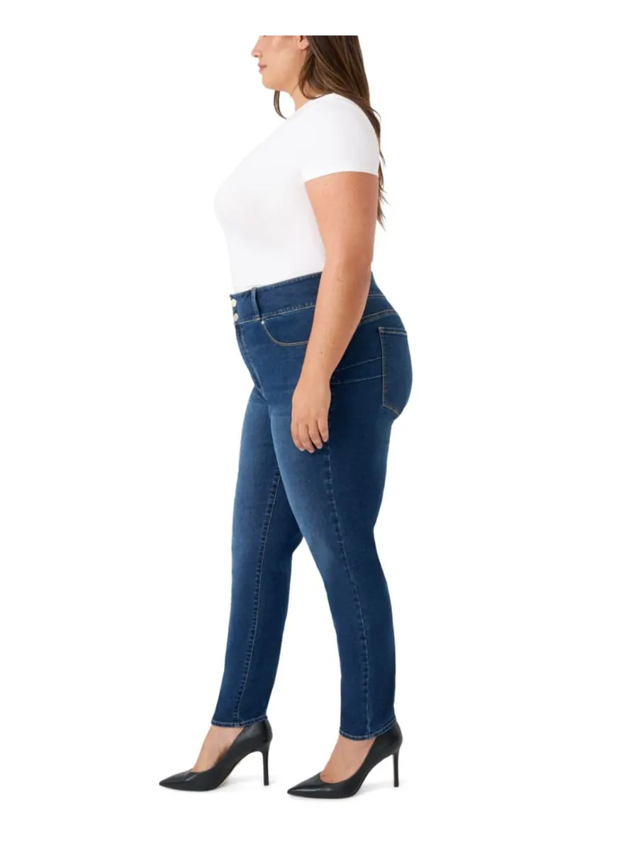 Джинсы-леггинсы с высокой посадкой и облегающим силуэтом больших размеров Seven7, Canyon Dark Wash — изображение 3 из 5