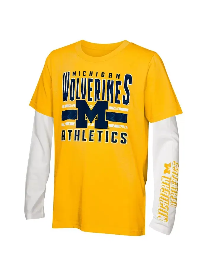 Детский комбинированный набор футболок Preschool Michigan Wolverines In the Mix Outerstuff