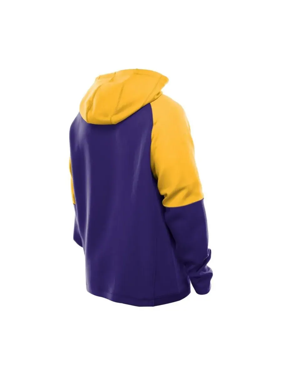 New Era Мужская фиолетовая толстовка с капюшоном Minnesota Vikings Combine Authentic Color Block — изображение 2 из 3