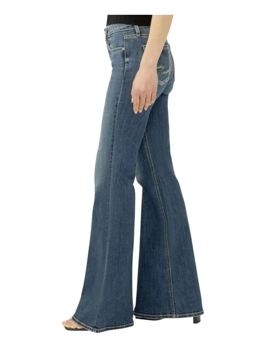Джинсы женские скинни mid-rise flare Luxe Stretch Suki Silver Jeans Co., Beverly — изображение 2 из 4