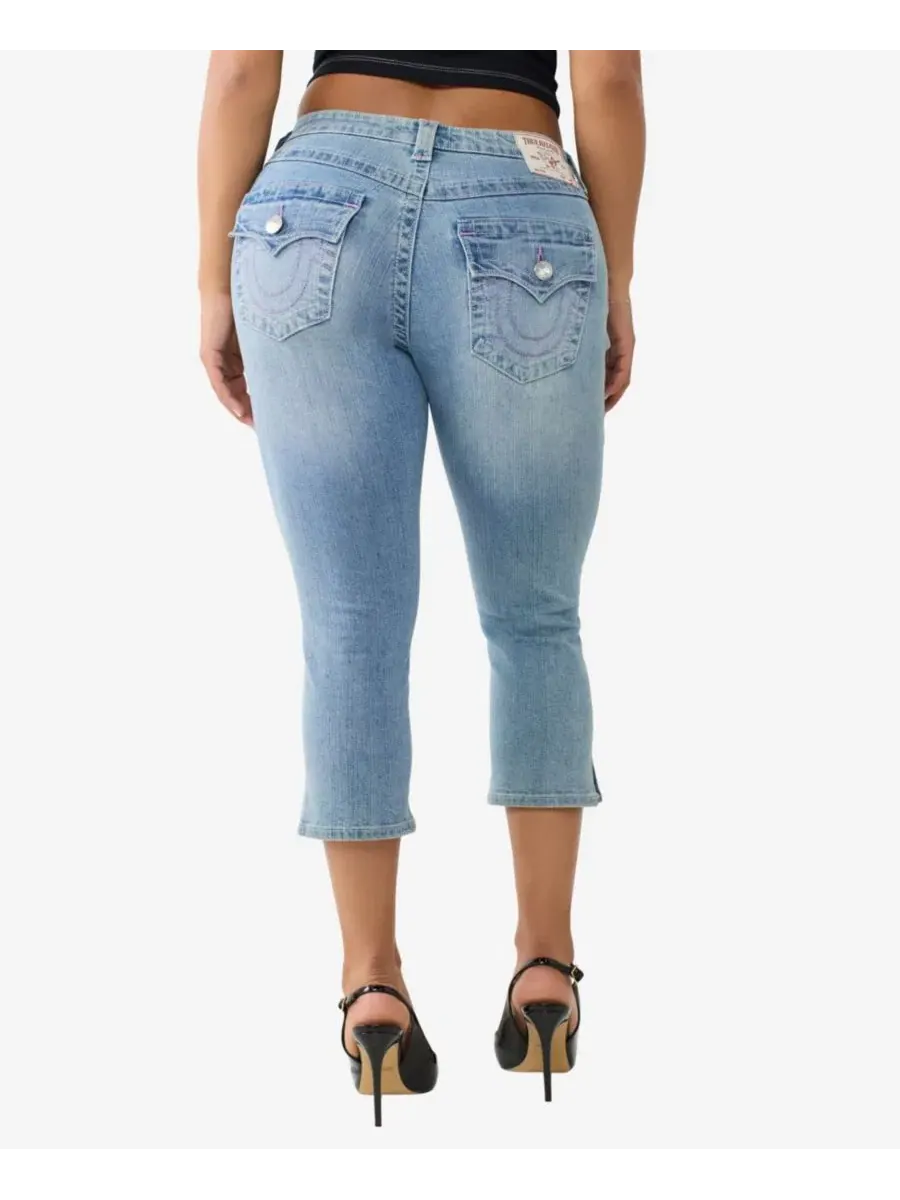 Джинсы-капри скинни с фасонными карманами Jennie True Religion, Baja Horiz — изображение 3 из 3