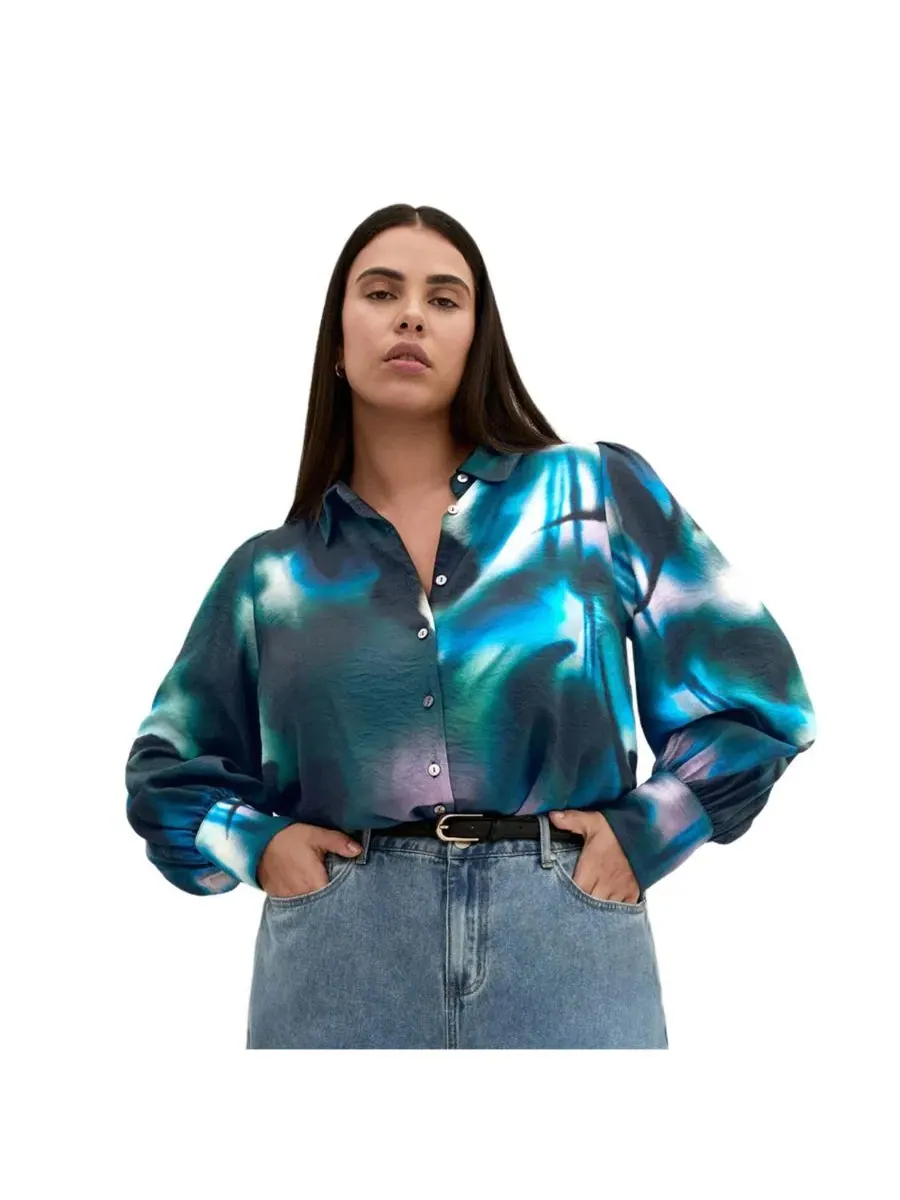 Рубашка женская с принтом Hayley Haze Print Shirt CITY CHIC, Haze Bloom