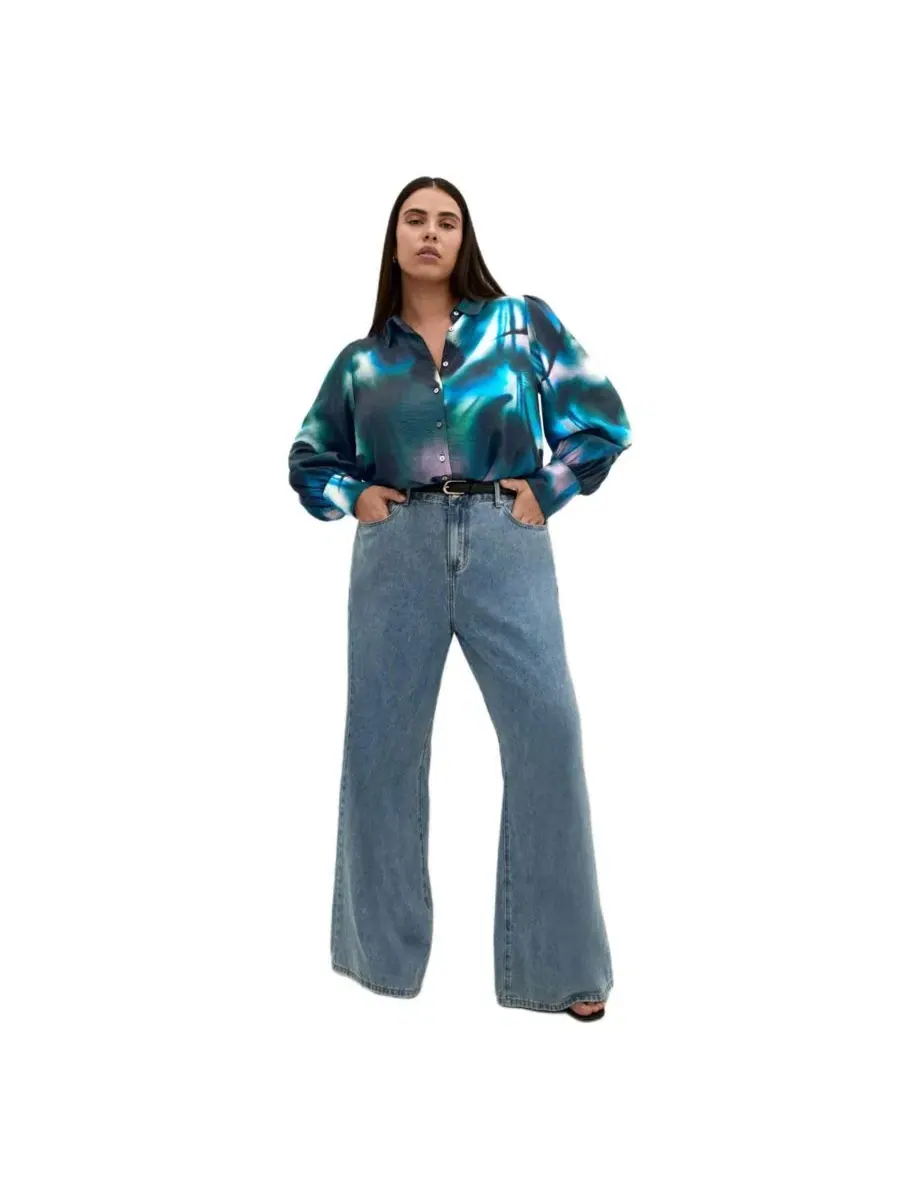 Рубашка женская с принтом Hayley Haze Print Shirt CITY CHIC, Haze Bloom — изображение 4 из 5