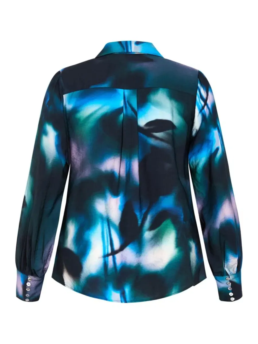 Рубашка женская с принтом Hayley Haze Print Shirt CITY CHIC, Haze Bloom — изображение 5 из 5