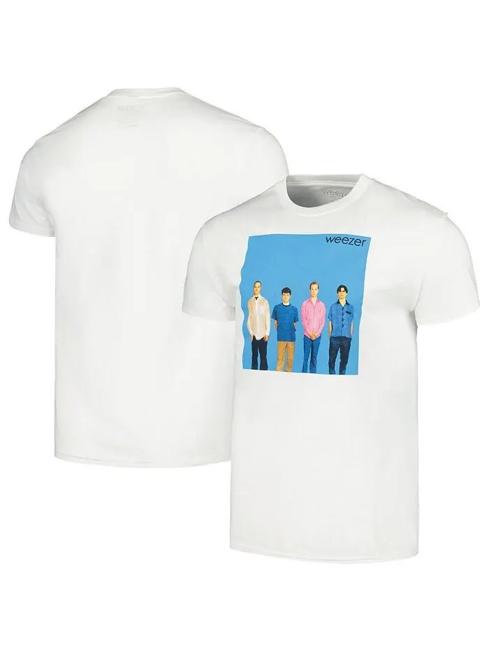 Мужская белая футболка Weezer Manhead Merch — белый