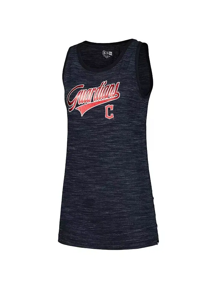 Женская майка-топ Navy Cleveland Guardians Space-Dye Active New Era — изображение 3 из 3