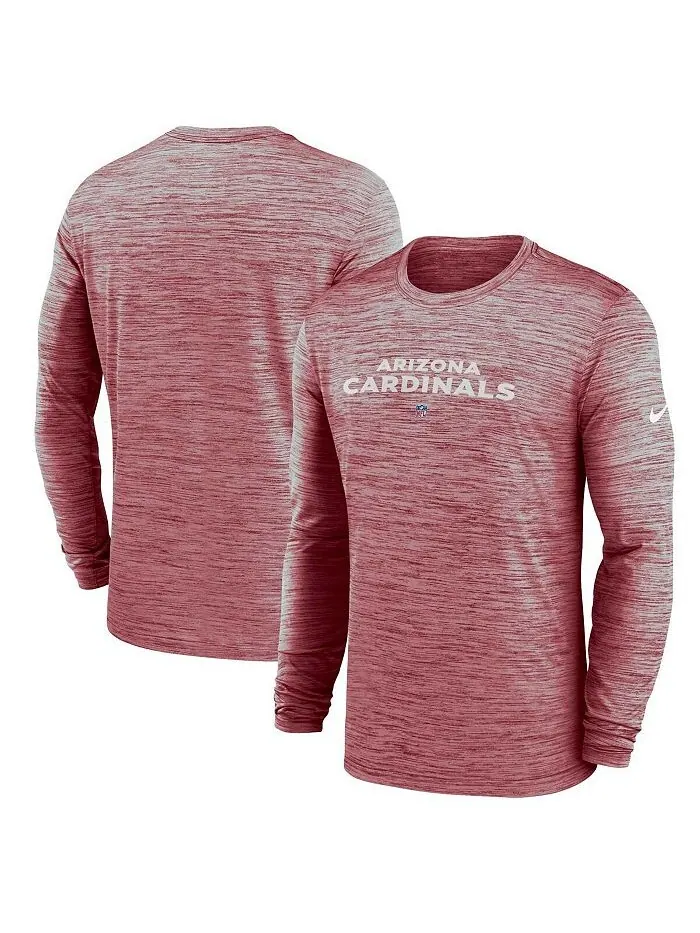 Мужская футболка с длинным рукавом Cardinal Arizona Cardinals Sideline Team Velocity Performance — изображение 1 из 3