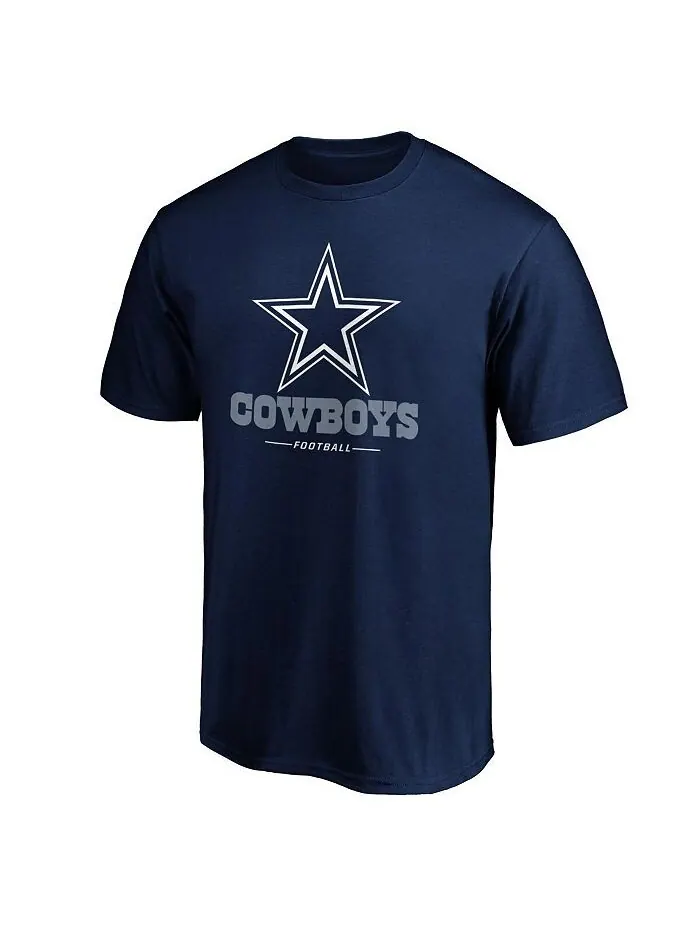 Мужская темно-синяя футболка с логотипом Dallas Cowboys Team Lockup Fanatics — изображение 2 из 3, темно-синий
