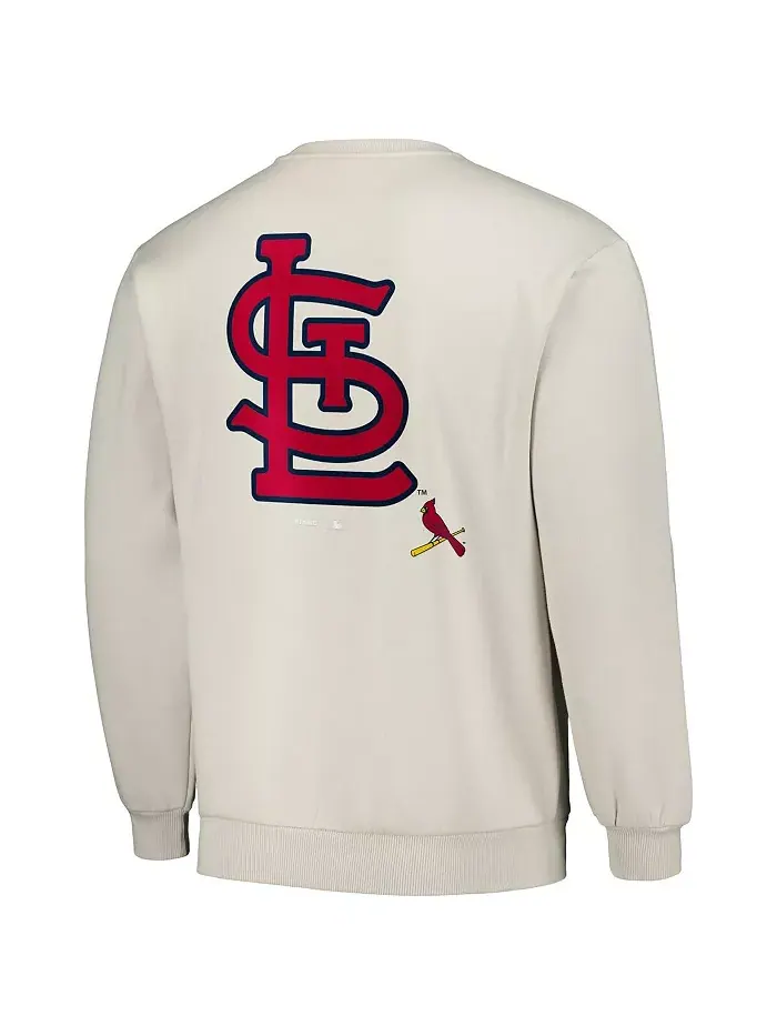 Мужской серый свитшот с молнией St. Louis Cardinals Ballpark PLEASURES — изображение 2 из 3