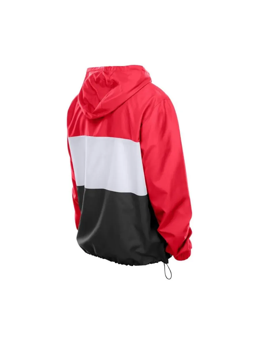 New Era Мужская красная ветровка Kansas City Chiefs из рипстопа с капюшоном и застежкой-молнией до — изображение 2 из 5
