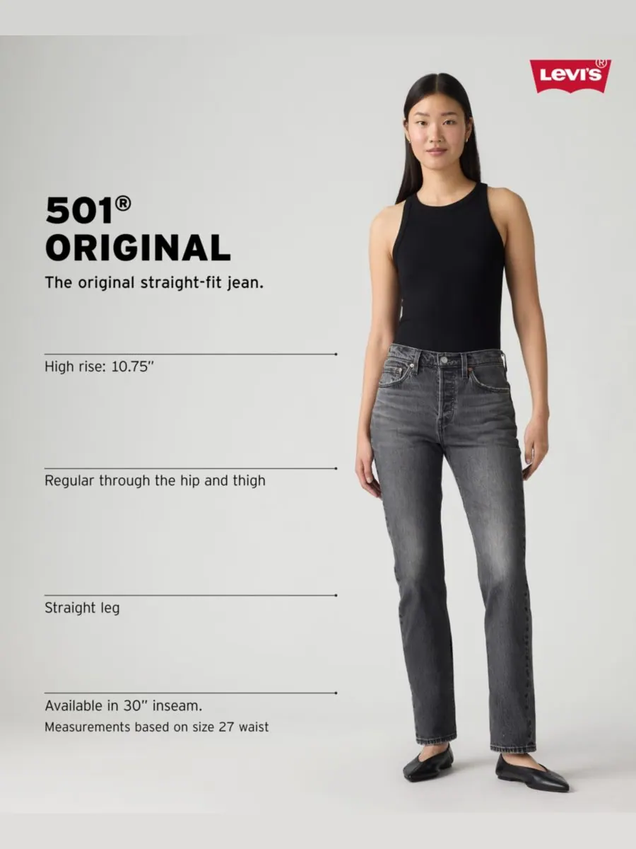 Женские джинсы прямого кроя 501 Original Fit, размеры 23S-26W Levi's, Stepped Away — изображение 8 из 10