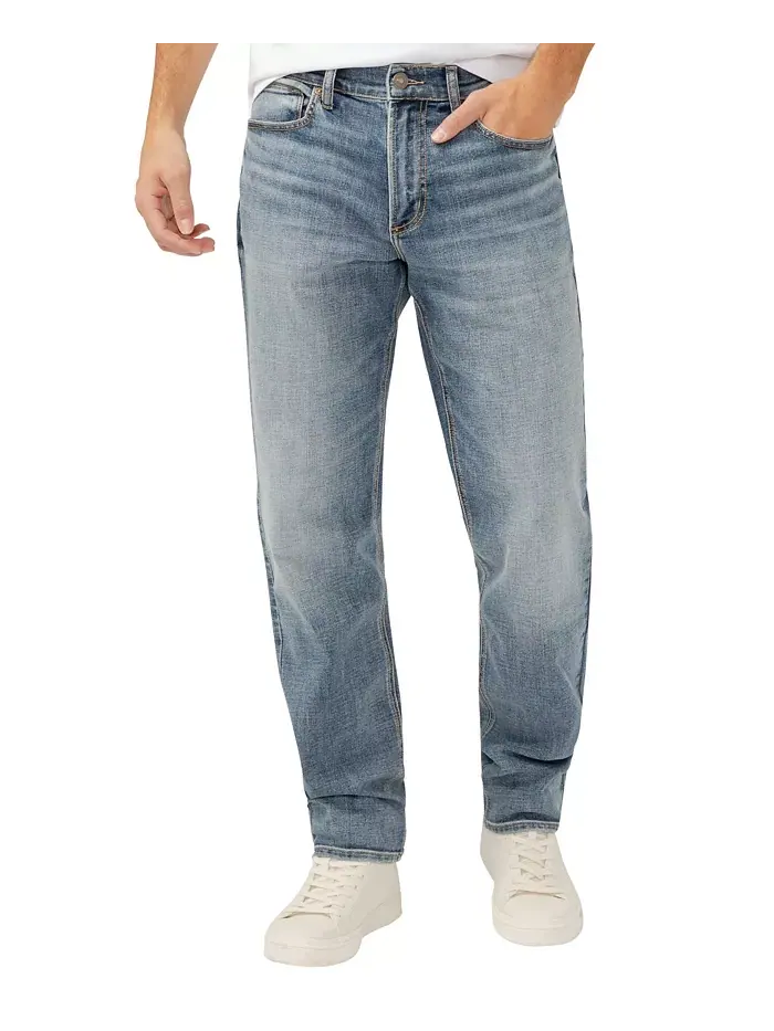 Мужские джинсы Eddie Classic Athletic Fit Tapered Leg Luxe Heritage Silver Jeans Co.