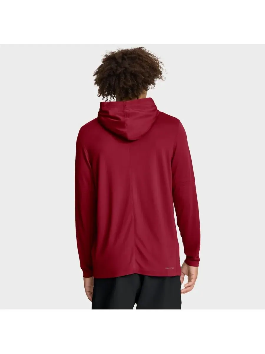 Jordan Мужская толстовка с длинными рукавами Crimson Oklahoma Sooners 2025 Sideline Performance — изображение 2 из 5, красный
