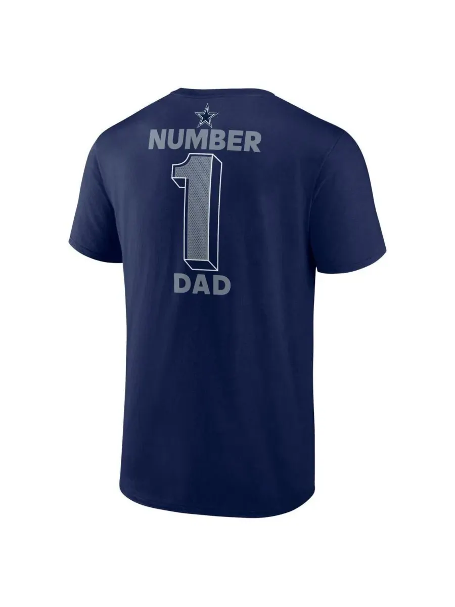 Мужская футболка Royal Buffalo Bills #1 Dad Jersey Logo Athletic — изображение 2 из 3, темно-синий