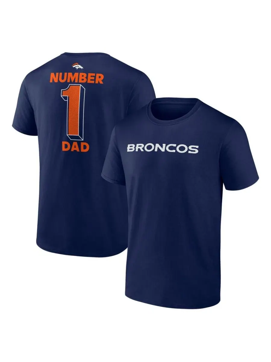 Мужская футболка Royal Buffalo Bills #1 Dad Jersey Logo Athletic — изображение 1 из 3, темно-синий оранжевый