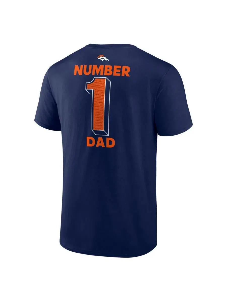 Мужская футболка Royal Buffalo Bills #1 Dad Jersey Logo Athletic — изображение 3 из 3, темно-синий оранжевый