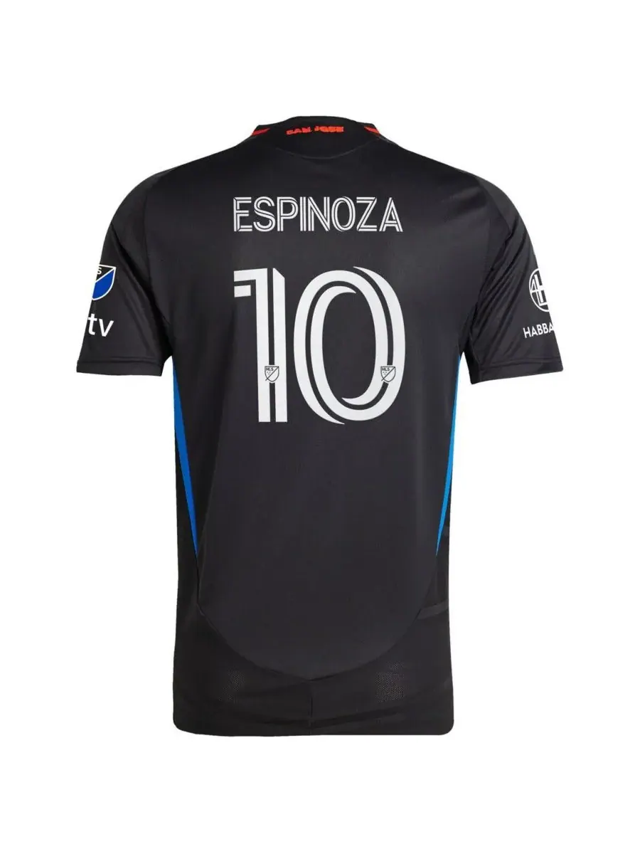 Adidas Мужская черная футболка Кристиана Эспинозы, посвященная команде San Jose Earthquakes, 2025 — изображение 2 из 3