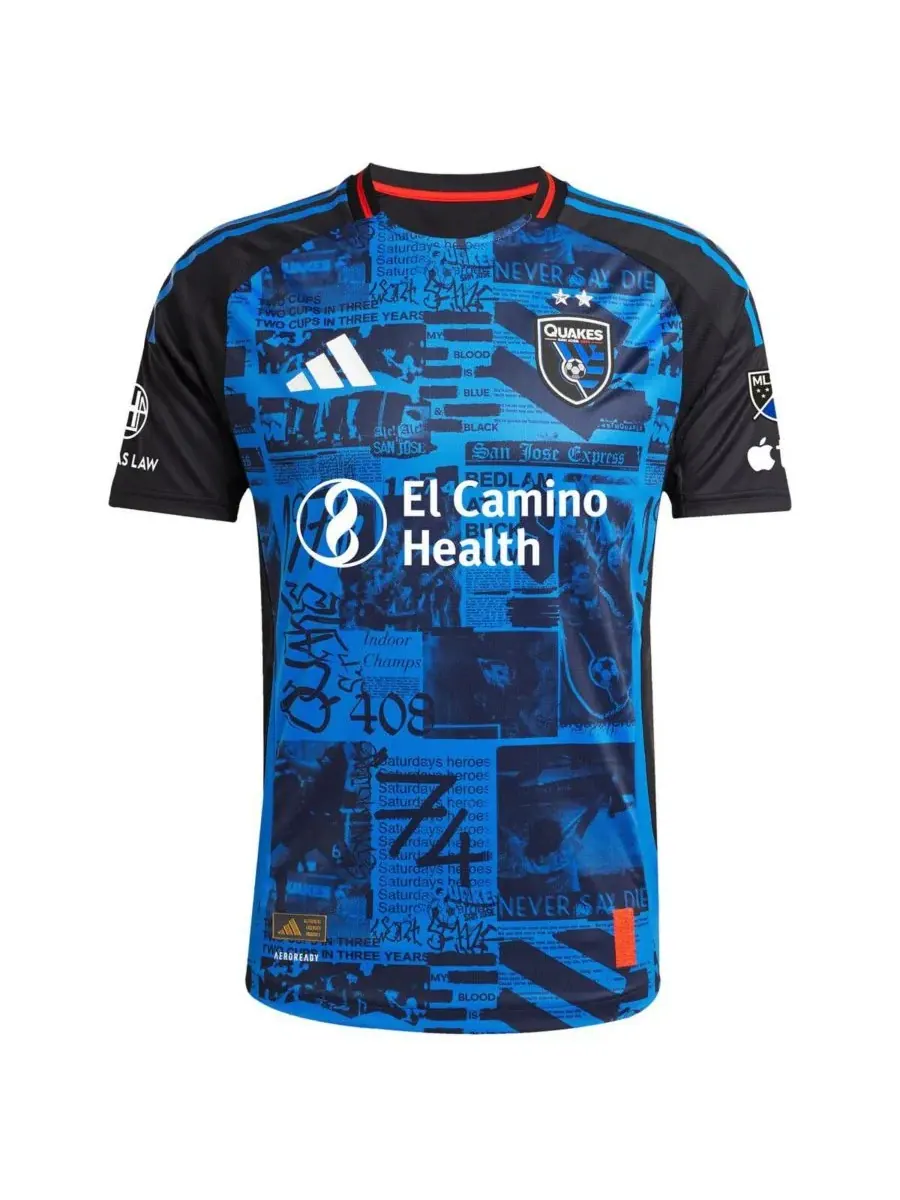 Adidas Мужская черная футболка Кристиана Эспинозы, посвященная команде San Jose Earthquakes, 2025 — изображение 3 из 3