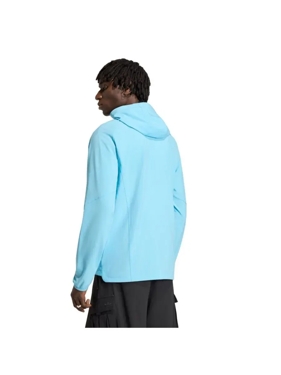 Ветровка мужская с капюшоном Tiro Travel Minnesota United FC adidas — изображение 2 из 5, светлый синий