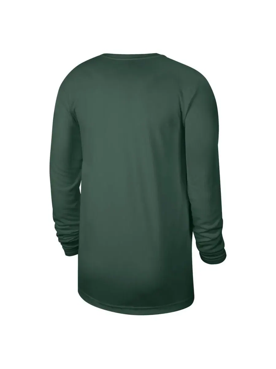 Футболка с длинным рукавом Nike Hunter Green Milwaukee Bucks 2025/26 On-Court Flare Performance — изображение 3 из 3, зеленый