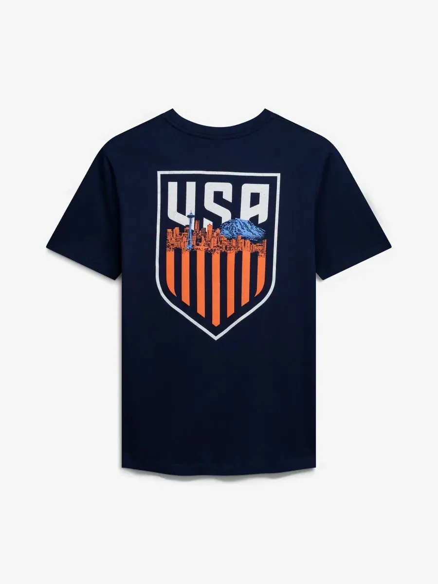 Футболка с коротким рукавом с принтом Uscape Apparel — изображение 3 из 5, темно-синий