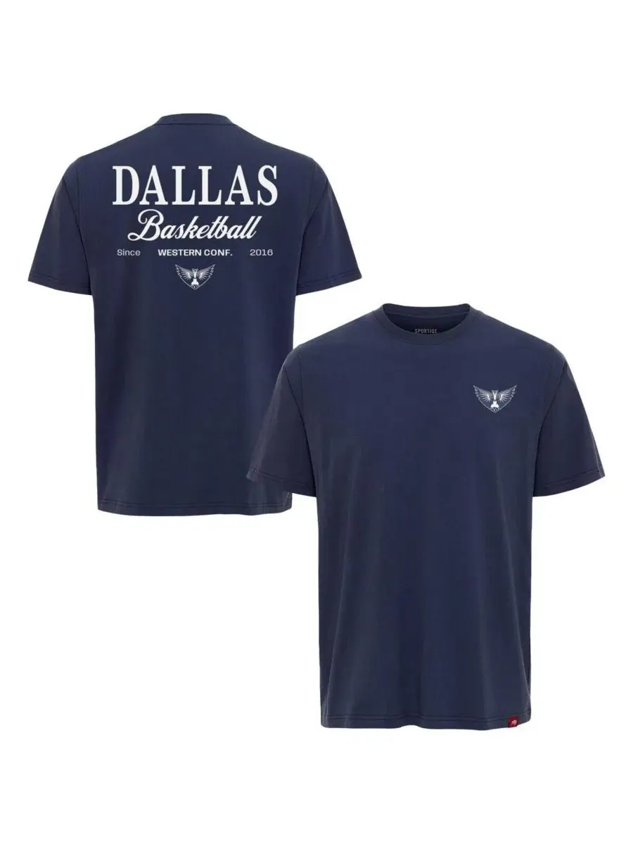 Мужская и женская синяя футболка Dallas Wings Athletic Club Collection Duke Relaxed Fit Premium