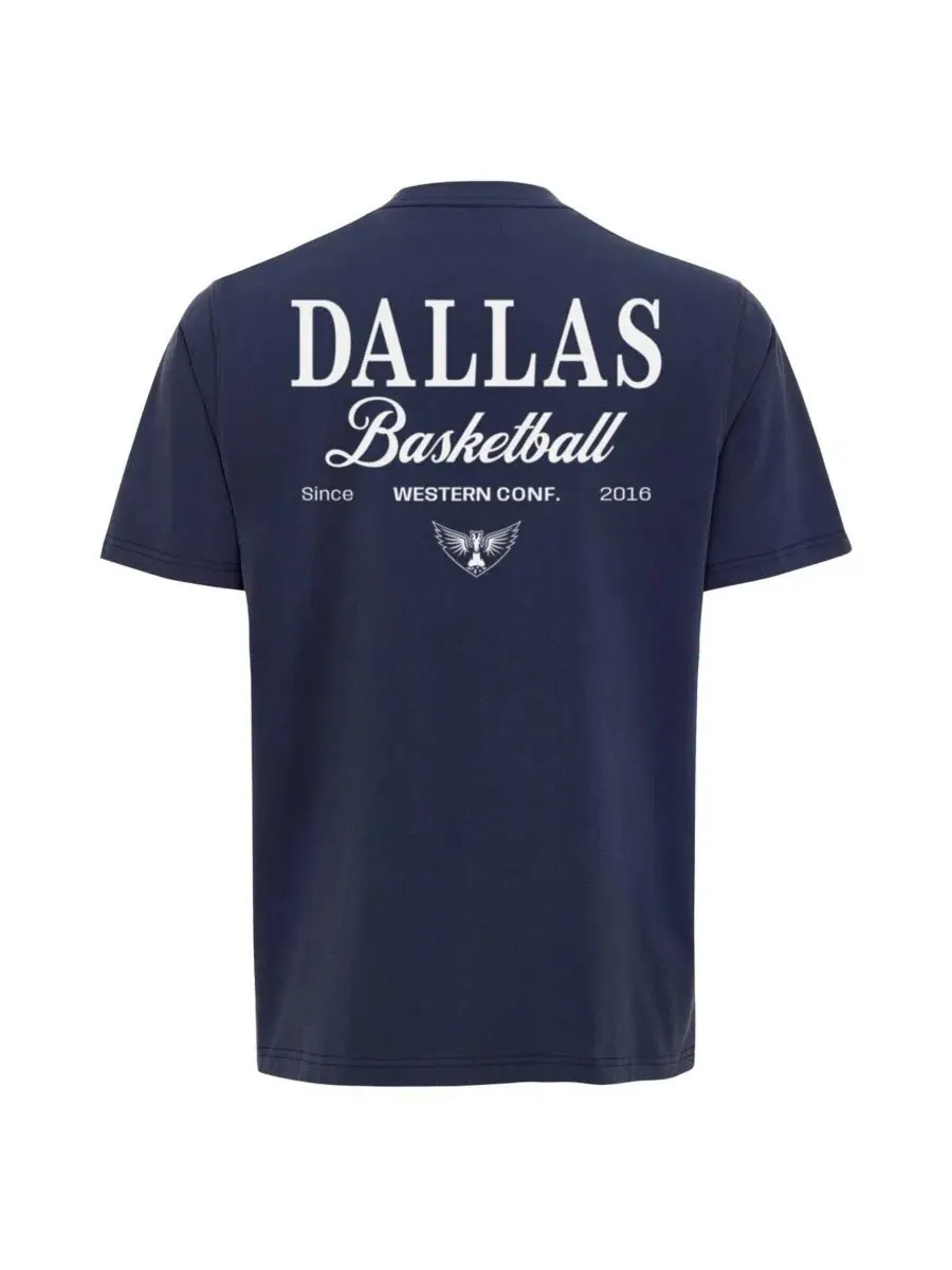 Мужская и женская синяя футболка Dallas Wings Athletic Club Collection Duke Relaxed Fit Premium — изображение 3 из 3, синий