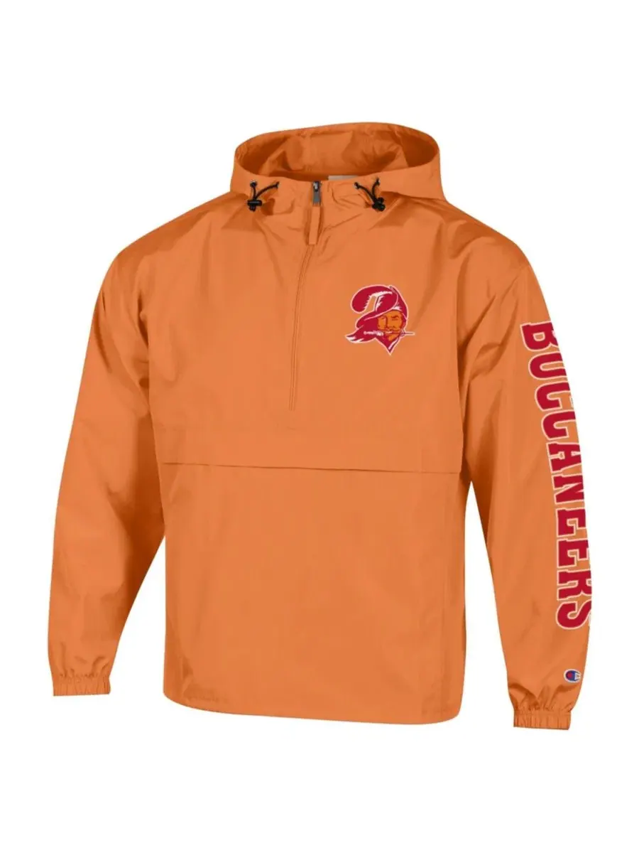 Ветровка-анорак с капюшоном Champion Packable Hooded Windbreaker Half-Zip — изображение 2 из 3, оранжевый