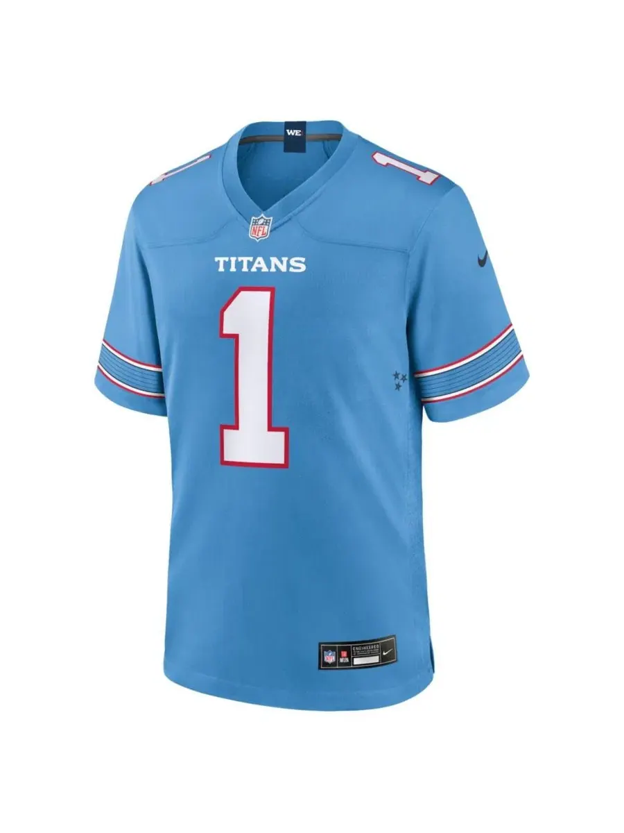 Мужская футболка Nike Cameron Ward Light Blue Tennessee Titans Game Jersey — изображение 2 из 3, светлый синий