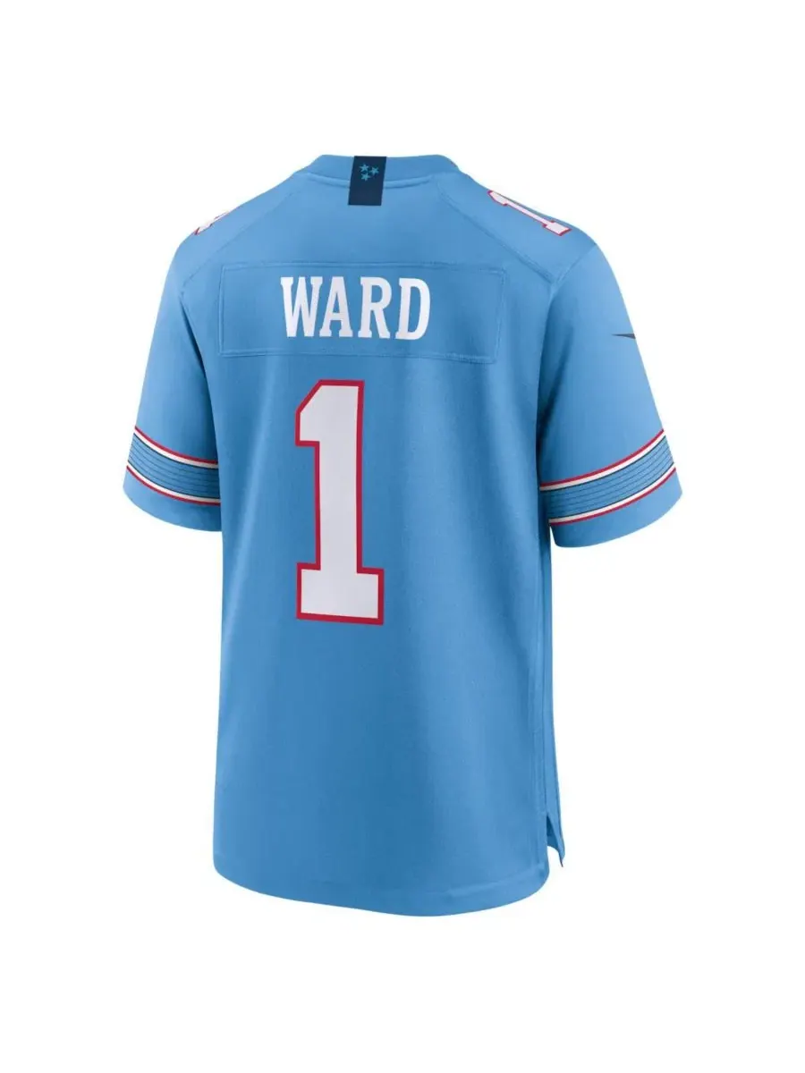 Мужская футболка Nike Cameron Ward Light Blue Tennessee Titans Game Jersey — изображение 3 из 3, светлый синий