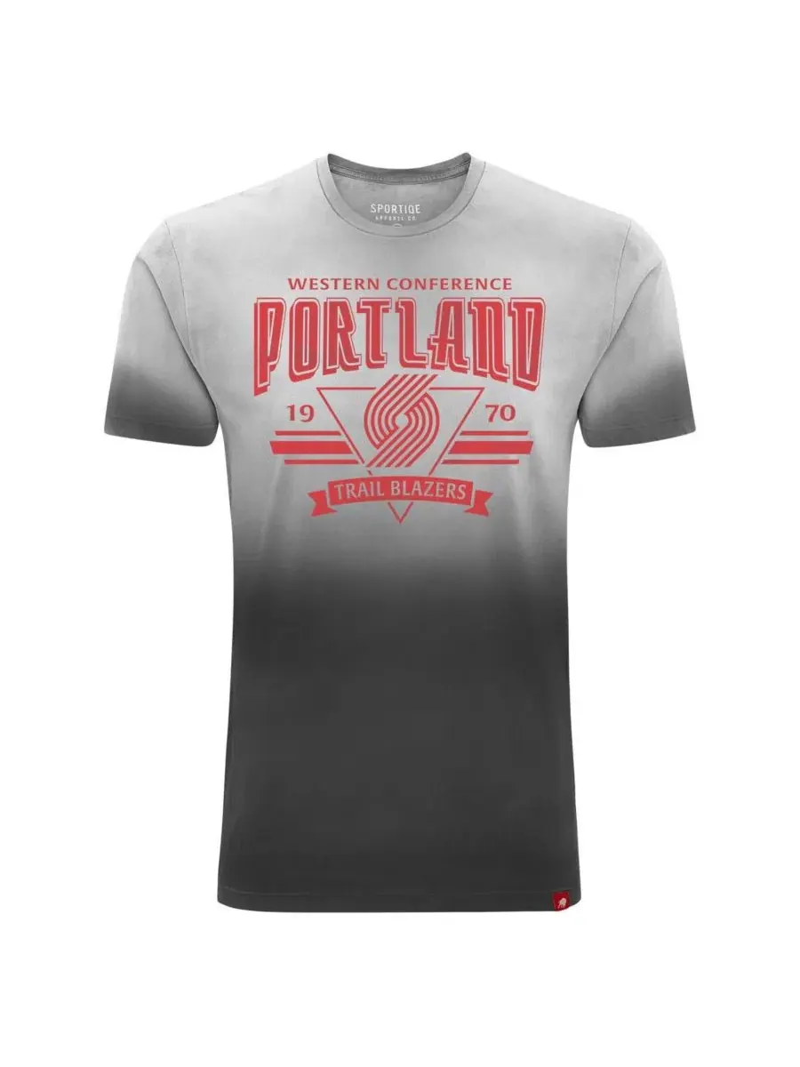 Футболка с принтом Bingham Sun-Fade, Portland Trail Blazers Sportiqe — изображение 2 из 3, черный