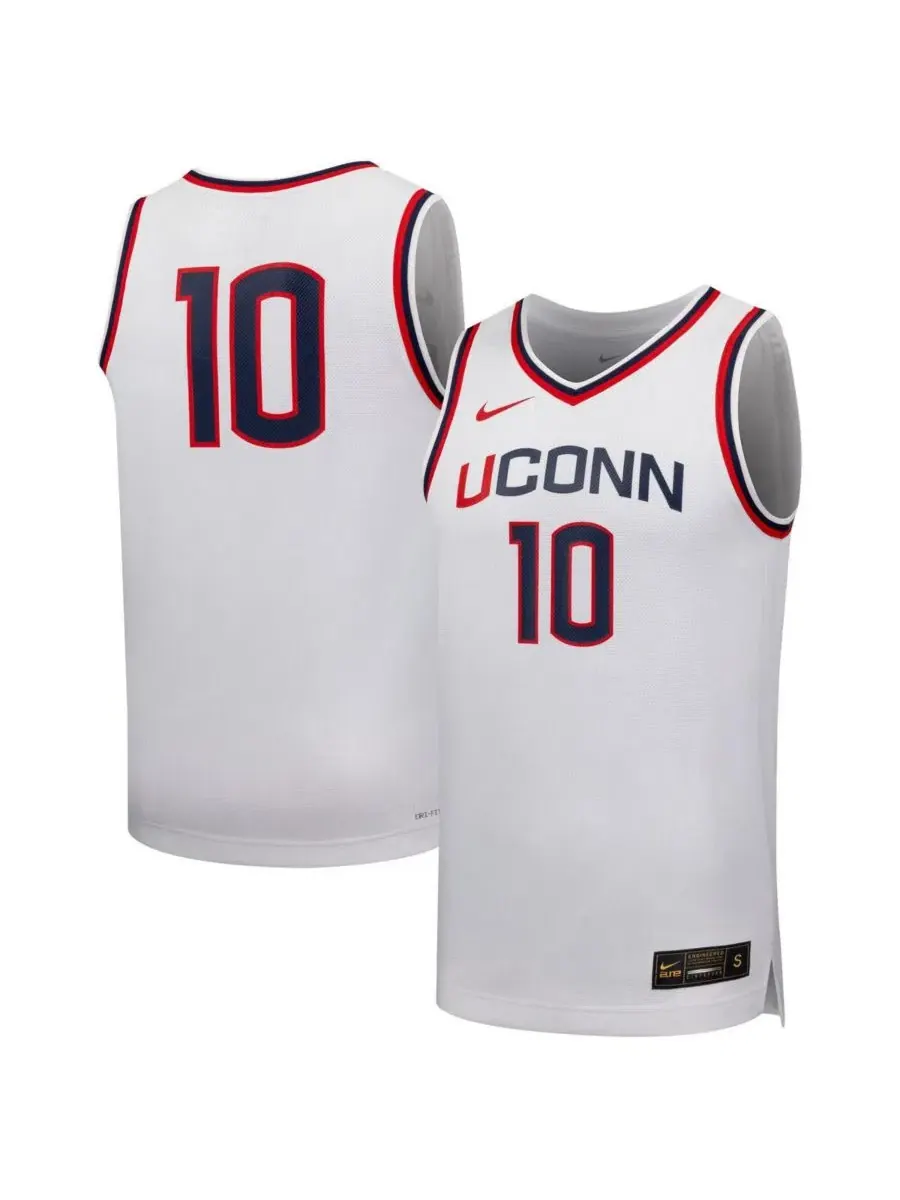 Баскетбольная джерси-реплика UConn Huskies 10 White Nike