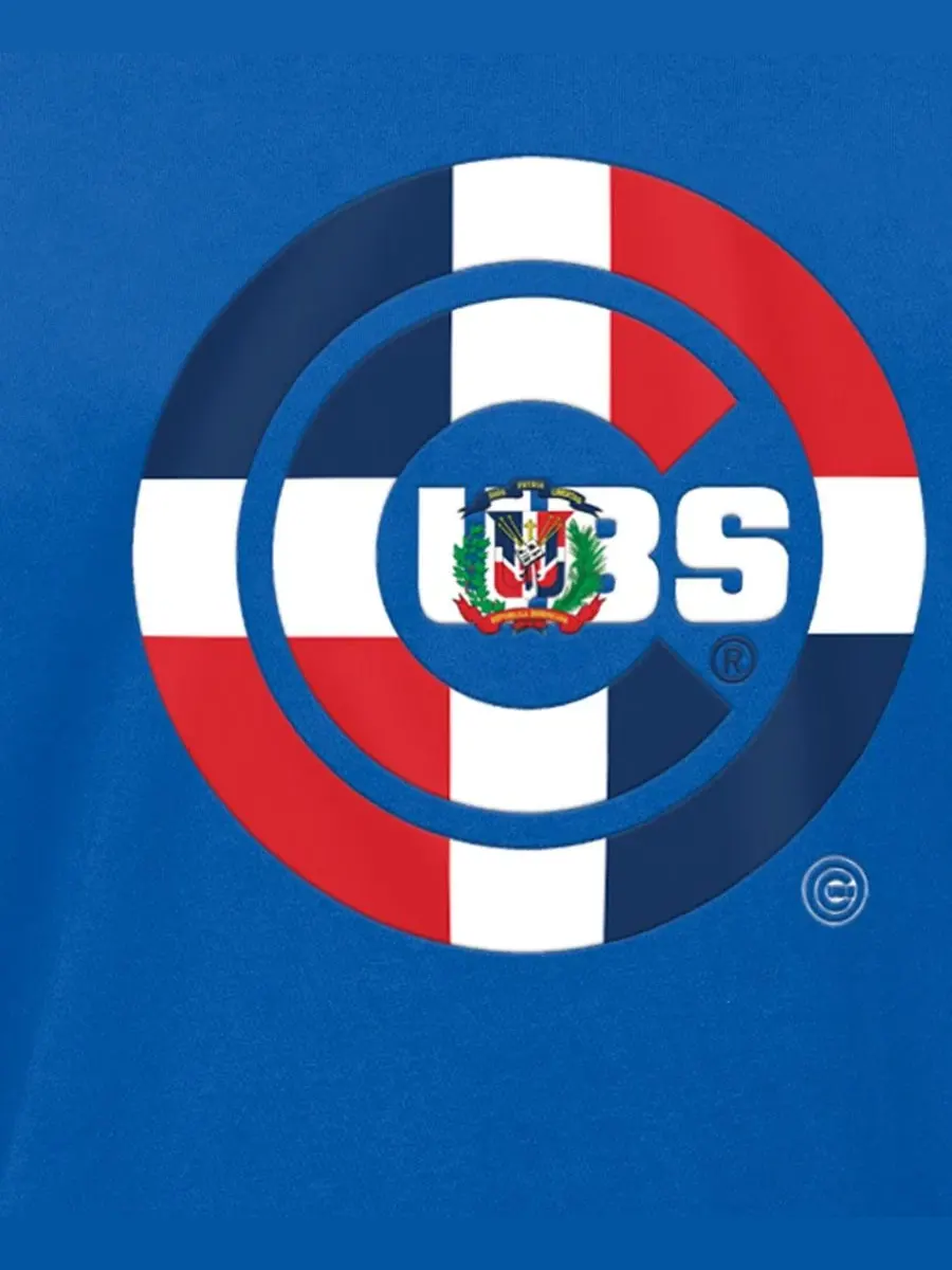 Футболка с принтом Dominican Republic Flag Logo New Era — изображение 2 из 4, королевский