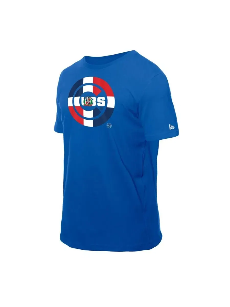 Футболка с принтом Dominican Republic Flag Logo New Era — изображение 3 из 4, королевский
