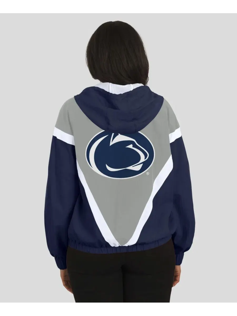 Ветровка-худи на молнии с принтом Penn State Nittany Lions WEAR by Erin Andrews — изображение 5 из 5, темно-синий