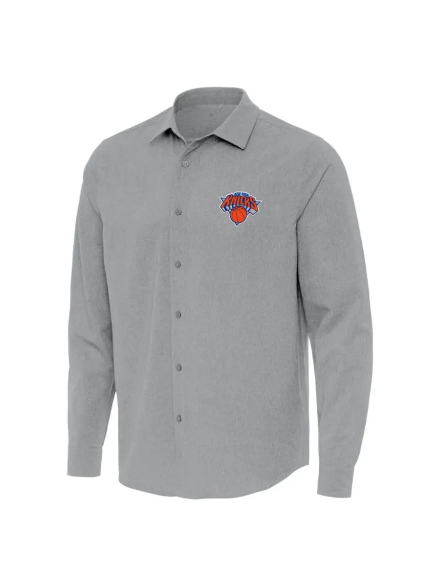 Мужская рубашка с длинным рукавом New York Knicks Exposure Woven Antigua